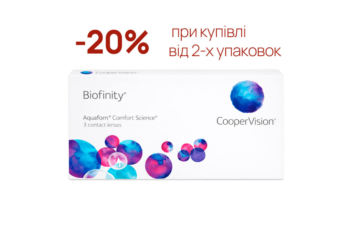 Месячные контактные линзы Biofinity